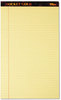 A Picture of product TOP-63980 TOPS™ Docket™ Ruled Perforated Pads,  8 1/2 x 14, Canary, 50 Sheets, Dozen