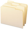 A Picture of product SMD-10314 Smead™ WaterShed® Top Tab File Folders 1/3-Cut Tabs: Assorted, Letter Size, 0.75" Expansion, Manila, 100/Box