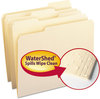 A Picture of product SMD-10314 Smead™ WaterShed® Top Tab File Folders 1/3-Cut Tabs: Assorted, Letter Size, 0.75" Expansion, Manila, 100/Box