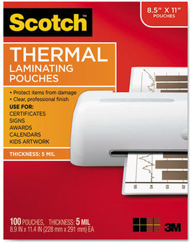 Scotch™ Laminating Pouches,  5 mil, 11 1/2 x 9, 100/Pack