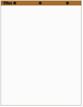 TOPS™ Easel Pads,  Unruled, 27 x 34, White, 50 Sheets, 2 Pads/Pack