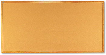 Quartet® Cork Bulletin Board,  96 x 48, Oak Finish Frame