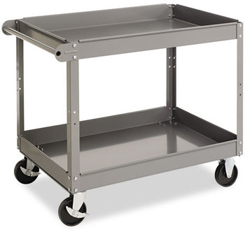 Tennsco Two-Shelf Metal Cart,  24w x 36d x 32h, Gray