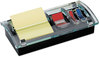 A Picture of product MMM-DS100 Post-it® Notes Note & Flag Dispenser,  3 x 3 Canary Notes and Assorted Flags, Black Dispenser