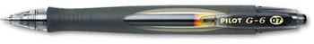 Pilot® G6 Retractable Gel Ink Pen,  Refillable, Black Ink, .7mm