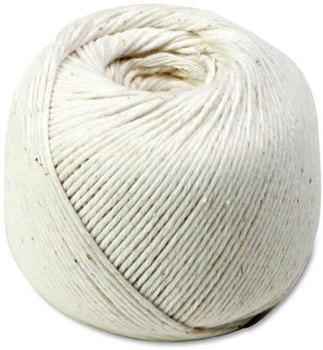 Quality Park™ White Cotton String in Ball, 10-Ply, 475 Feet/Roll.