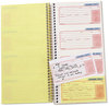 A Picture of product UNV-48003 Universal® Wirebound Message Books Two-Part Carbonless, 5 x 2.75, 4 Forms/Sheet, 400 Forms Total