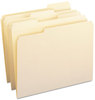 A Picture of product SMD-10347 Smead™ 100% Recycled Reinforced Top Tab File Folders 1/3-Cut Tabs: Assorted, Letter Size, 0.75" Expansion, Manila, 100/Box