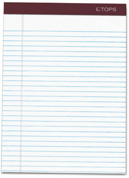 TOPS™ Docket™ Ruled Perforated Pads,  Legal/Wide, 8 1/2 x 11 3/4, White, 50 Sheets, DZ