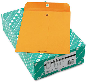 Quality Park™ Clasp Envelope,  8 3/4 x 11 1/2, 32lb, Brown Kraft, 100/Box