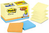 A Picture of product MMM-R33014YWM Post-it® Pop-up Notes Original Pop-up Notes Value Pack,  3 x 3, 7 Canary, 7 Cape Town, 100/Pad