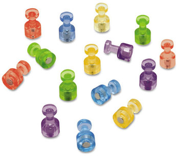 Quartet® Magnetic "Push Pins",  Assorted Colors, 20/Pack