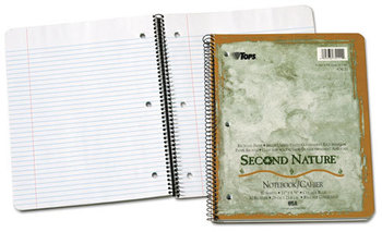 TOPS™ Second Nature® Single Subject Wirebound Notebooks,  8 1/2" x 14", White, 80 Sheets