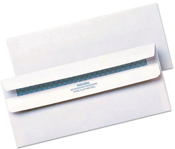 Quality Park™ Redi-Seal™ Envelope,  Security, #10, Contemporary, White, 500/Box