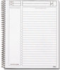 A Picture of product TOP-63827 TOPS™ JEN Action Planner,  Ruled, 6 3/4 x 8 1/2, White, 84 Sheets