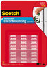 A Picture of product MMM-859 Scotch® Removable Clear Mounting Squares,  Precut, Removable, 11/16" x 11/16", Clear, 35/Pack