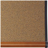A Picture of product QRT-B247LC Quartet® Prestige® Colored Cork Bulletin Board, Brown Graphite-Blend Surface, 72 x 48, Cherry Frame