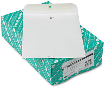 Quality Park™ Clasp Envelope,  9 x 12, 28lb, White, 100/Box