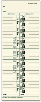 TOPS™ Time Clock Cards,  500/Box