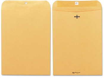 Quality Park™ Clasp Envelope,  9 x 12, 28lb, Brown Kraft, 100/Box