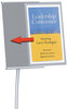 A Picture of product QRT-7922 Quartet® Designer Sign Stand,  Silver Aluminum Frame, 11 x 17