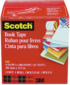 Scotch® Book Tape,  4" x 15yds, 3" Core