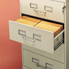 A Picture of product TNN-CF669PY Tennsco Six-Drawer Multimedia/Card File Cabinet,  21-1/4w x 52h, Putty
