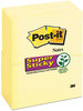 A Picture of product MMM-65512SSCY Post-it® Notes Super Sticky Pads in Canary Yellow 3" x 5", 90 Sheets/Pad, 12 Pads/Pack
