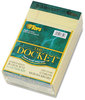 A Picture of product TOP-63350 TOPS™ Docket™ Ruled Perforated Pads,  5 x 8, Canary, 50 Sheets, Dozen