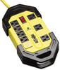 A Picture of product TRP-TLM812SA Tripp Lite Eight-Outlet Safety Surge Suppressor,  8 Outlets, 12 ft Cord, 1500 Joules, Yellow/Black, OSHA