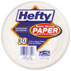 A Picture of product RFP-D77300 Hefty® Super Strong Paper Dinnerware,  6 3/4" Plate, Bagasse, 30/Pack, 12 Packs/Carton