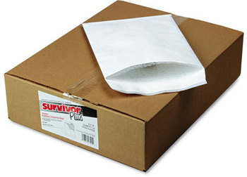 Survivor® Bubble Mailer of DuPont™ Tyvek®,  Self-Seal, Side Seam, 9 x 12, White, 25/Box