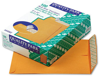 Quality Park™ Redi-Strip™ Catalog Envelope,  9 x 12, Brown Kraft, 100/Box