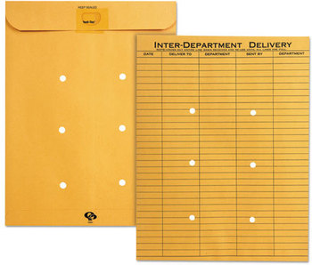 Quality Park™ Brown Kraft Resealable Redi-Tac™ Interoffice Envelope,  10 x 13, 100/Box
