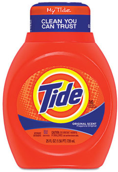 Tide® Liquid Acti-lift Laundry Detergent,  Original, 25oz Bottle, 6 Bottles/Case