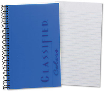 TOPS™ Classified™ Colors Notebooks,  Blue Cover, 5 1/2 x 8 1/2, White, 100 Sheets