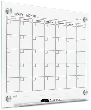 Quartet® Infinity™ Magnetic Glass Calendar Board,  24 x 18