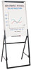 A Picture of product QRT-351900 Quartet® Futura™ Dry Erase Presentation Easel,  Melamine, 24 x 36, White, Black Frame