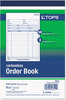 A Picture of product TOP-46510 TOPS™ Sales Order Book,  5-9/16 x 7-15/16, Three-Part Carbonless, 50 Sets/Book