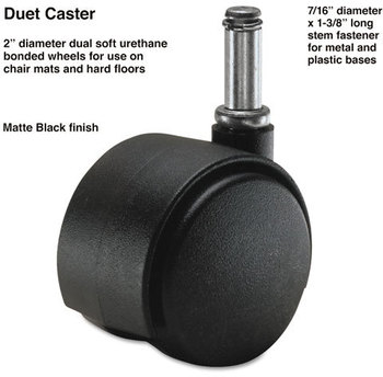Master Caster® Duet Dual Wheels,  Polyurethane, C Stem, 110 lbs./Caster, 5/Set