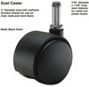 A Picture of product MAS-64526 Master Caster® Duet Dual Wheels,  Polyurethane, C Stem, 110 lbs./Caster, 5/Set