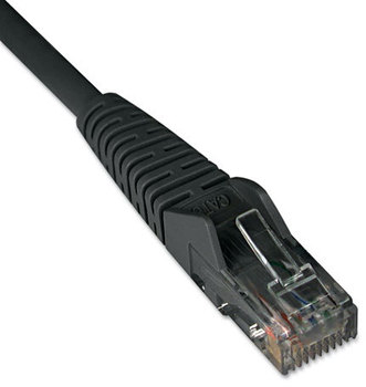 Tripp Lite CAT6 Snagless Molded Patch Cable,  1 ft, Black