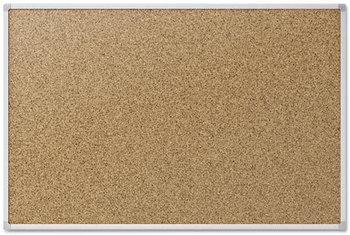 Mead® Economy Cork Board with Aluminum Frame,  48 x 36, Silver Aluminum Frame