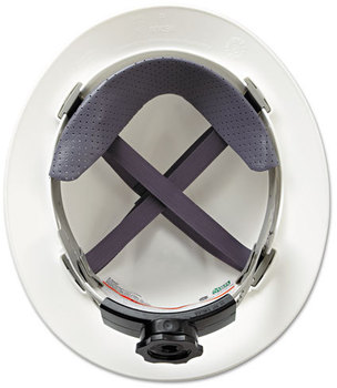 MSA V-Gard® Hard Hats,  Fas-Trac Ratchet Suspension, Size 6 1/2 - 8, White