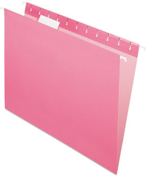 Pendaflex® Essentials™ Colored Hanging Folders,  1/5 Tab, Letter, Pink, 25/Box