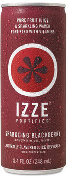 IZZE® Fortified Sparkling Juice,  Blackberry, 8.4 oz Can, 24/Carton