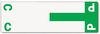 A Picture of product SMD-67154 Smead™ AlphaZ® Color-Coded First Letter Combo Alpha Labels C/P, 1.16 x 3.63, Dark Green/White, 5/Sheet, 20 Sheets/Pack