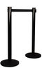 A Picture of product TCO-11611 Tatco Adjusta-Tape Crowd Control Posts and Bases,  Steel, 40" High, Black, 2/Box
