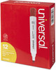 A Picture of product UNV-43652 Universal™ Dry Erase Marker Broad Chisel Tip, Red, Dozen
