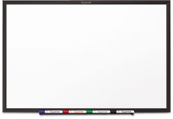 Quartet® Classic Melamine Dry Erase Board,  48 x 36, White Surface, Black Frame